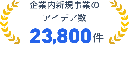 企業内新規事業のアイデア数 23,800件